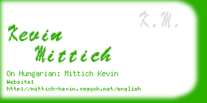 kevin mittich business card